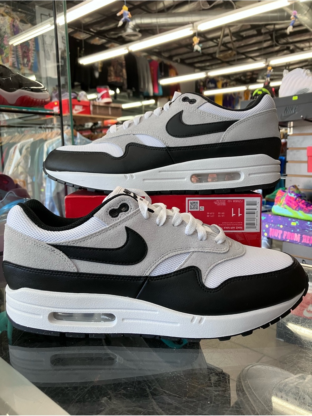 Nike Air Max 1 Essential White Pure Platinum Black Size 11